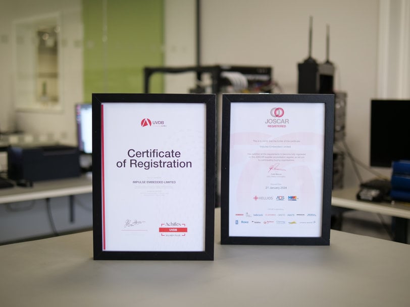 Impulse Embedded now accredited to JOSCA and UVDB for Defence and Utility sector supply of embedded computing and IIoT